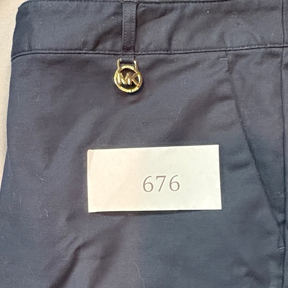 Michael Kors Dark Blue Chinos with Gold MK Charm - Picture 12 of 12